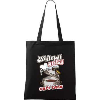 Nejlepší guláš vaří táta - Taška bavlněná - 42 x 38 cm ( Černá )