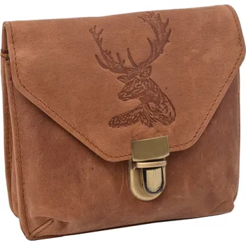 Kožená taška na opasek MERCUCIO světlý tan embos hlava jelena 250115