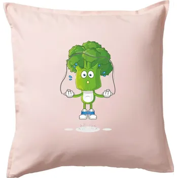 Polštář Brokolice tenista - Polštář 50x50 - 50x50 - Pouze potah ( Světle růžová )