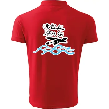 Pánská košile Udělal jsem se - Polokošile pánská Pique Polo 203 - 5XL ( Červená )