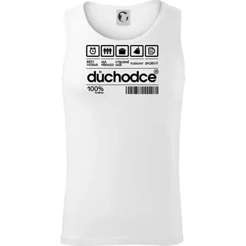 Čárový kód důchodce - Tílko pánské Core - M ( Bílá )