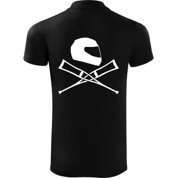 Pánská košile Silniční helma / berle - Polokošile Victory sportovní (dresovina) - M ( Černá )