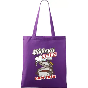 Nejlepší guláš vaří táta - Taška bavlněná - 42 x 38 cm ( Fialová )
