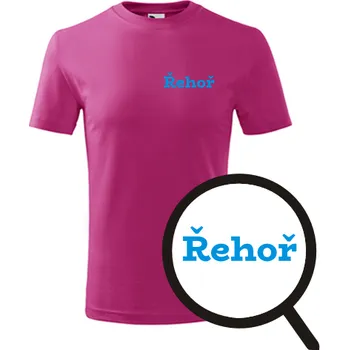 Purpurové dětské tričko Řehoř - dětské tričko se jménem - barva purpurová - velikost 6let