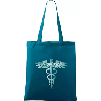 Hrdinové zdravotnictví - logo (Pecka design) - Taška bavlněná - 42 x 38 cm ( Petrolejová )