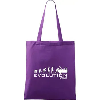 Evoluce mechanik - Taška bavlněná - 42 x 38 cm ( Fialová )
