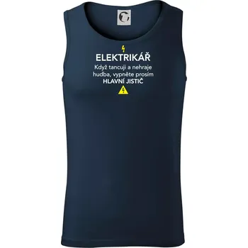 Elektrikář - hlavní jistič - Tílko pánské Core - 2XL ( Námořní modrá (velmi tmavá - téměř černá) )