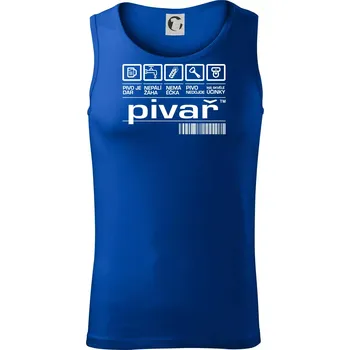 Čárový kód pivař - Tílko pánské Core - S ( Královská modrá )