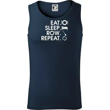 Eat sleep row repeat - Tílko pánské Core - XL ( Námořní modrá (velmi tmavá - téměř černá) )