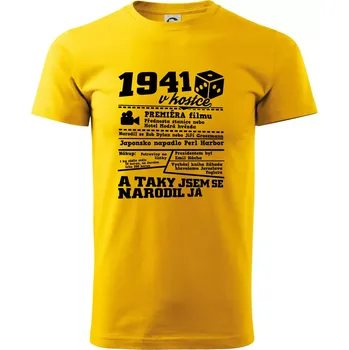 1941 v kostce - Triko extra velké (5-8XL) - 7XL ( Žlutá )