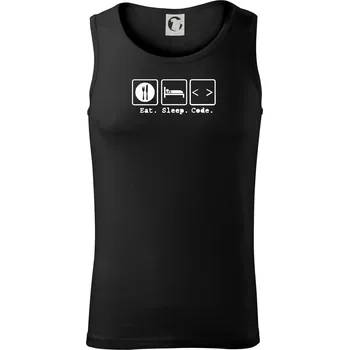Eat sleep Code - Tílko pánské Core - 2XL ( Černá )