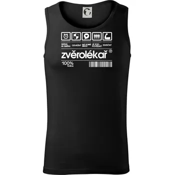 Čárový kód zvěrolékař - Tílko pánské Core - XL ( Černá )