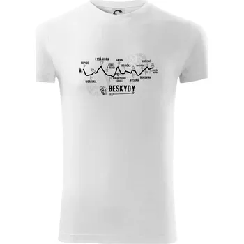 Pánské oblečení Profil Beskydy - Viper FIT - Pánské zůžené tričko - M ( Bílá )