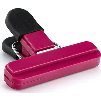 Plastový uzávěr na sáčky s těsněním | uzávěr, klipsa - Růžová červená-S