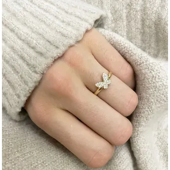 Prsten Nastavitelný prsten | dámský šperk, elegantní prstýnek - 7