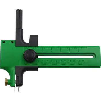 Kancelářská technika Nastavitelný kruhový řezák pro přesné výřezy | kruhový řezák, řezací kružítko - Zelený