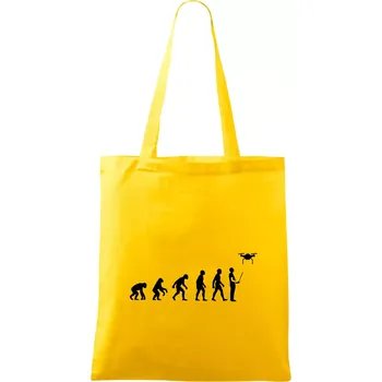 Dron evoluce - Taška bavlněná - 42 x 38 cm ( Žlutá )