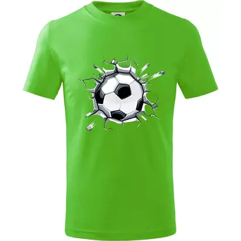 Chlapecké tričko Fotbalový míč v triku - Tričko dětské bavlněné - 134 cm/8 let ( Apple Green )