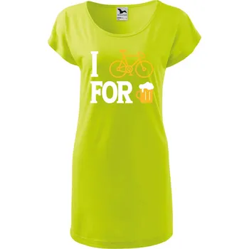 Dámské oblečení DOBRÝ TRIKO Dámské tričko/šaty For beer Velikost: M, Barva: Limetková