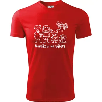 Chlapecké tričko Vaše rodina na výletě - Dětské triko sportovní (dresovina) - 158 cm/12 let ( Červená )