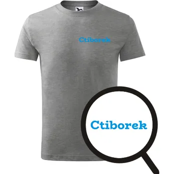 Chlapecké tričko Šedé dětské tričko Ctiborek - dětské tričko se jménem - barva šedá - velikost 4roky
