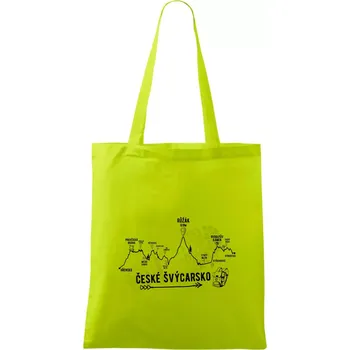 Profil České Švýcarsko - Taška bavlněná - 42 x 38 cm ( Limetková )