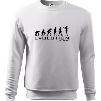 Pánská mikina Evoluce muže - Mikina Essential pánská - 3XL ( Bílá )