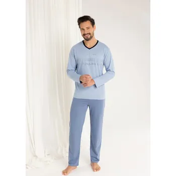 Pánské pyžamo Pyžamo Regina 495 dlouhé/r 2XL-3XL Z25/26 pánské béžová XXL