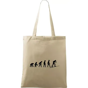 Nákupní taška Evoluce skialpy - Taška bavlněná - 42 x 38 cm ( Naturální )