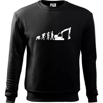 Chlapecké tričko Evoluce bagr velký - Mikina Essential dětská - 146 cm/10 let ( Černá )