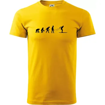 Pánské tričko Evoluce běhu - běžky - Triko extra velké (5-8XL) - 7XL ( Žlutá )