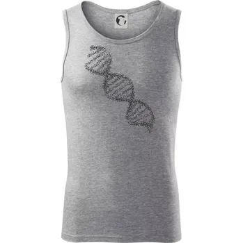 DNA černobílé - Tílko pánské Core - L ( Tmavě šedý melír )