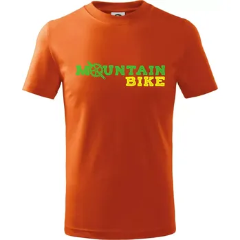 Chlapecké tričko Mountain Bike nápis - Tričko dětské bavlněné - 98 cm / 2 roky ( Oranžová )