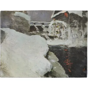 prostírání Prostírání na stůl Mlýn v zimě, Ferdynand Ruszczyc