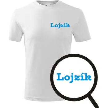 Chlapecké tričko Bílé dětské tričko Lojzík - dětské tričko se jménem - barva bílá - velikost 4roky