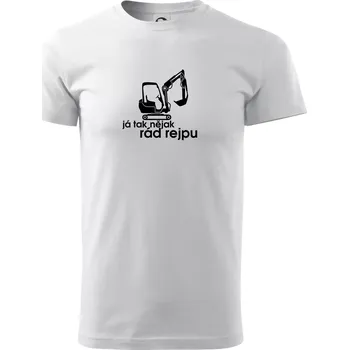 Pánské tričko Já tak nějak rád rejpu - Triko extra velké (5-8XL) - 7XL ( Bílá )