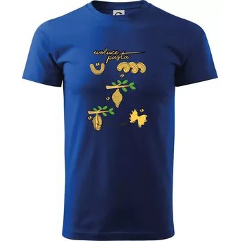 Pánské tričko Evoluce pasta - Triko extra velké (5-8XL) - 6XL ( Královská modrá )