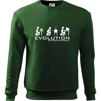 Evoluce zábavy - Mikina Essential dětská - 146 cm/10 let ( Lahvově zelená )