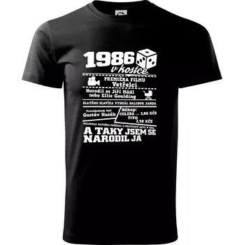 1986 v kostce - Triko extra velké (5-8XL) - 8XL ( Černá )