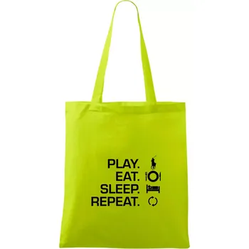 Play Eat Sleep Repeat polo - Taška bavlněná - 42 x 38 cm ( Limetková )