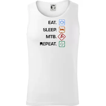 Eat sleep MTB repeat - Tílko pánské Core - L ( Bílá )