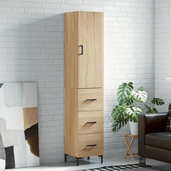 přebalovací pult a komoda Skříň highboard dub sonoma 34,5 x 34 x 180 cm kompozitní dřevo Hnědá3198852