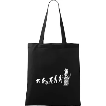 Evoluce kominík - Taška bavlněná - 42 x 38 cm ( Černá )