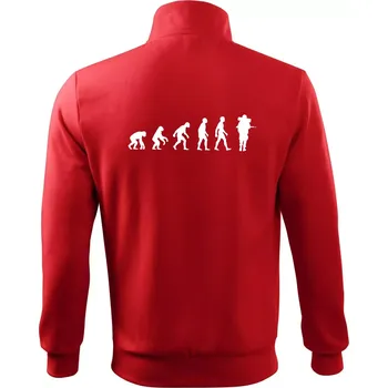 Pánská mikina Evoluce vojáka - plná polní - Mikina bez kapuce Adventure - 2XL ( Červená )