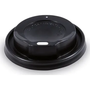 Jednorázové nádobí Víčko vypouklé černé 50ks