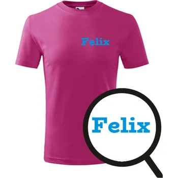 Purpurové dětské tričko Felix - dětské tričko se jménem - barva purpurová - velikost 6let