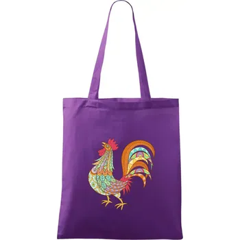 Kohout duhový - Taška bavlněná - 42 x 38 cm ( Fialová )