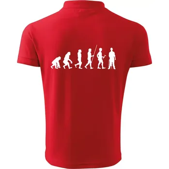 Pánská košile Evoluce zedník zbiječka - Polokošile pánská Pique Polo 203 - 5XL ( Červená )