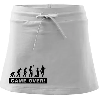 Dámská sukně Game over evoluce - Sportovní sukně - two in one - L ( Bílá )