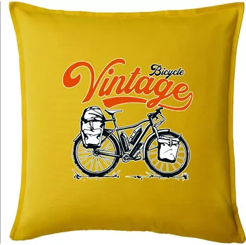 Polštář Bicycle Vintage - Polštář 50x50 - 50x50 - Včetně výplně ( Žlutá )